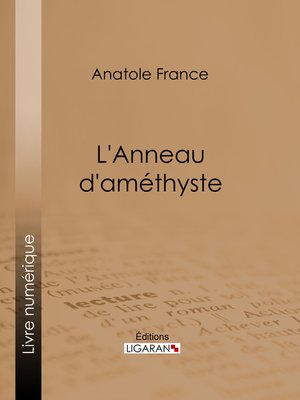 cover image of L'Anneau d'améthyste